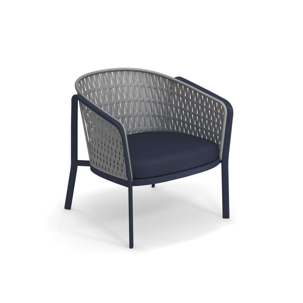 Emu - Carousel 1218 Loungesessel - Sitzkissen 900/78 - dunkelblau/grau Melange - outdoor