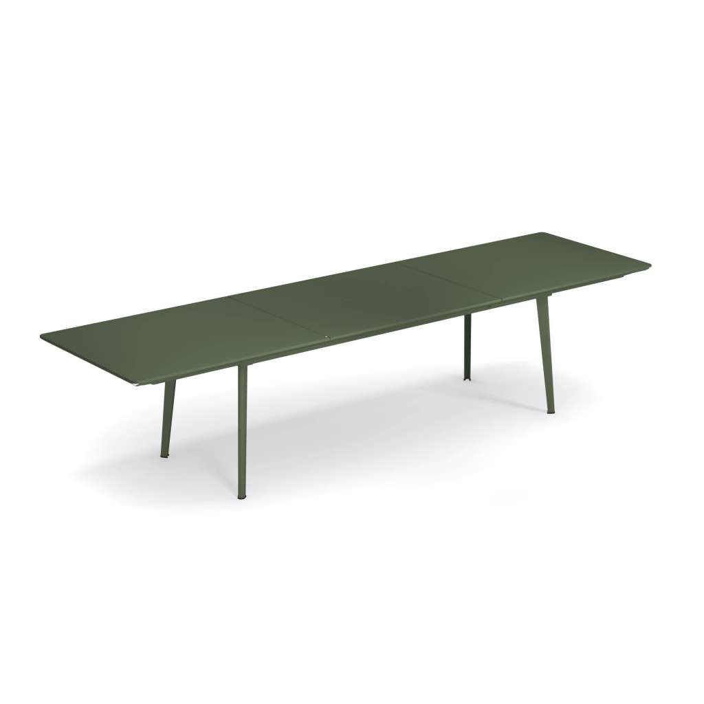 Emu - Plus4 Ausziehtisch - 220 + 110 cm - militärgrün - indoor