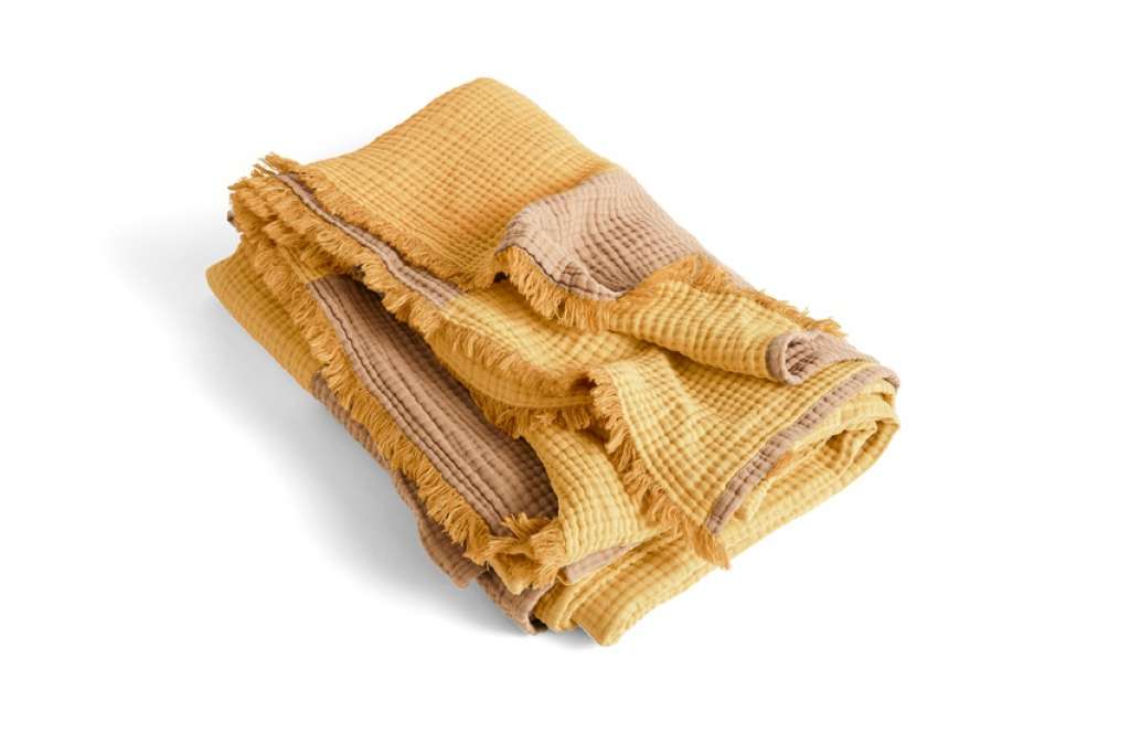 HAY - Crinkle Stripe Decke - yellow - indoor