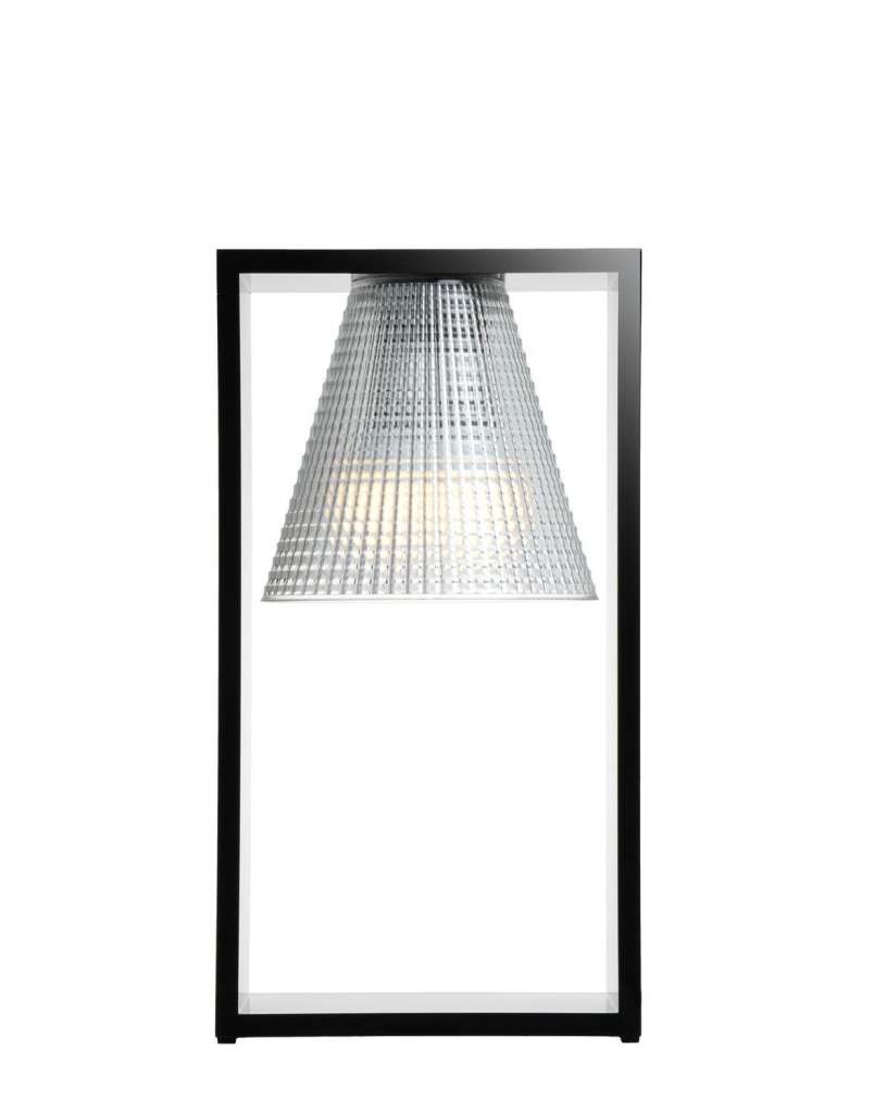 Kartell - Light Air Tischleuchte - schwarz-glasklar - indoor