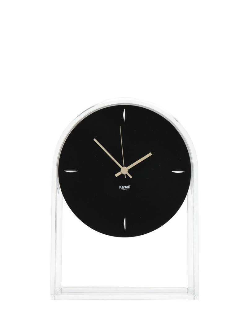 Kartell - Air du Temps Tischuhr - kristall/schwarz - indoor