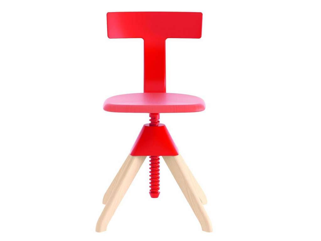 Magis - Tuffy Stuhl - naturfarben 7011/rot 1782 C/rot - indoor