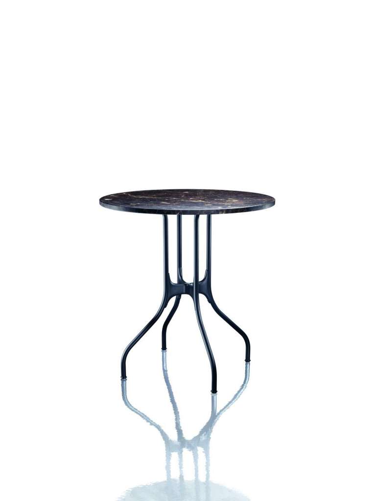 Magis - Mila rund Tisch - Ø80 - Platte Emperador-Marmor - Gestell schwarz - indoor