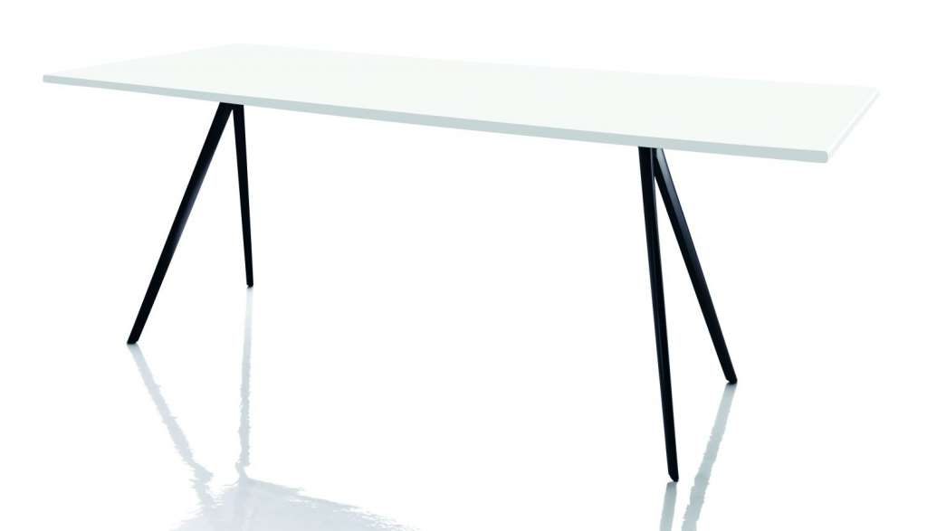 Magis - Baguette Tisch - weiss 8500 - 205 x 85 cm - Gestell schwarz - indoor
