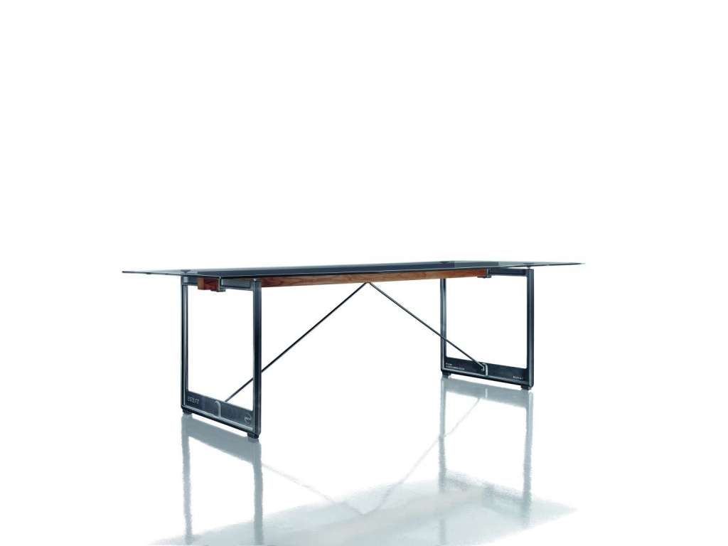 Magis - Brut Tisch rechteckig - anthrazitgrau/rauchglas - indoor