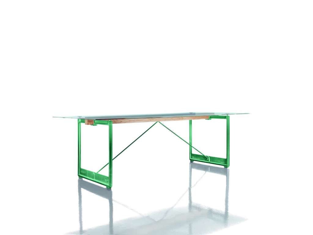 Magis - Brut Tisch rechteckig - grün/glas - indoor