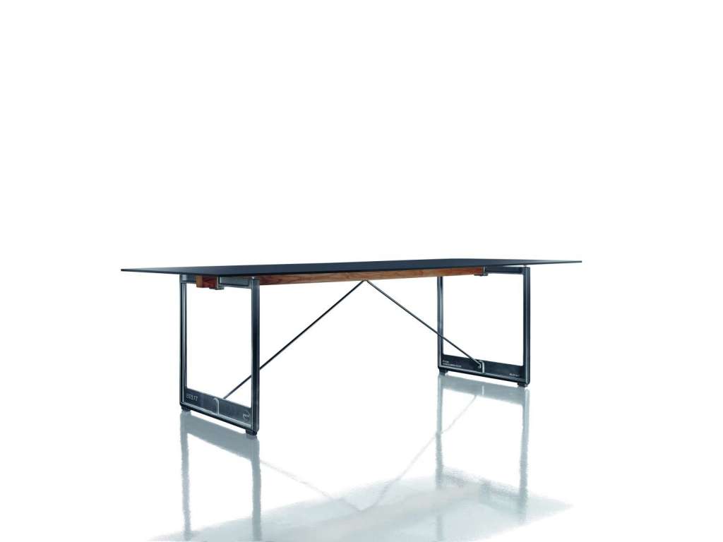 Magis - Brut Tisch rechteckig - anthrazitgrau/Stahlblech schwarz - indoor