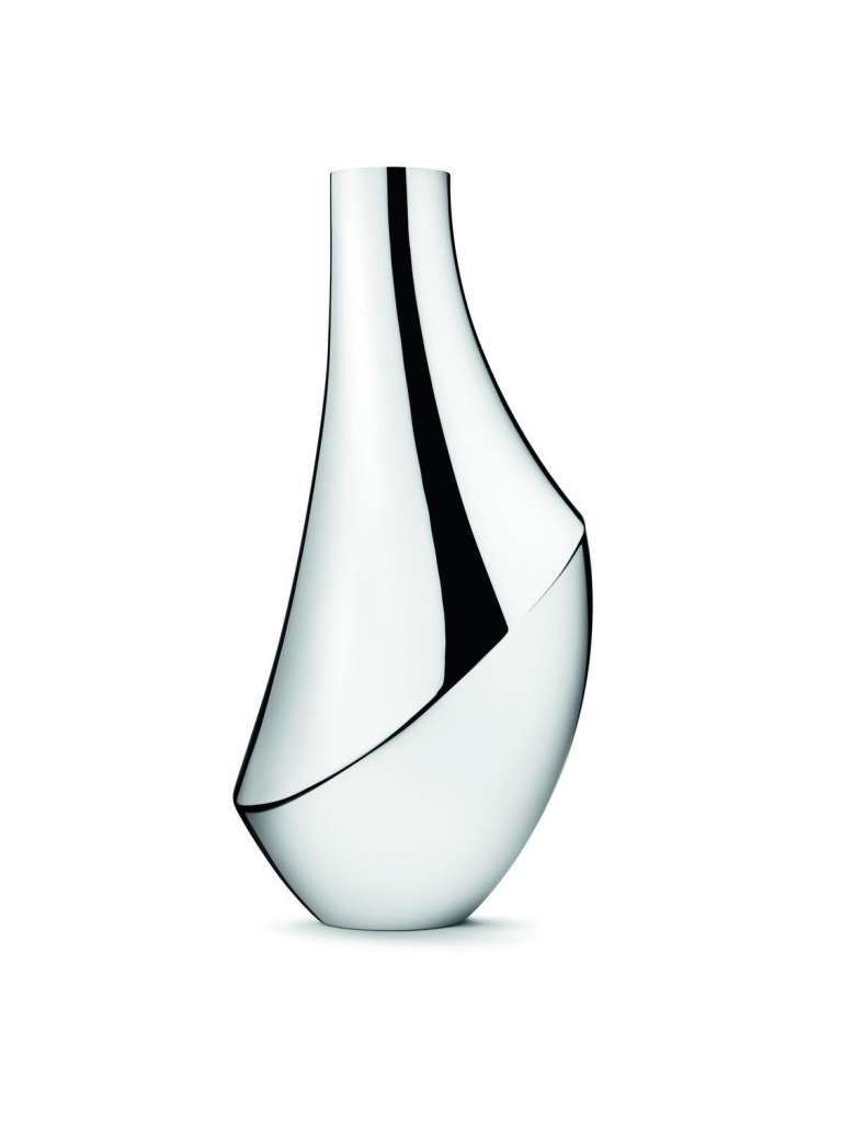 Georg Jensen - Flora Vase Stainless Steel, 50 Cm - indoor