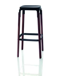 Magis - Steelwood Hocker - schwarz - Gestell amerikanische Walnuss - indoor