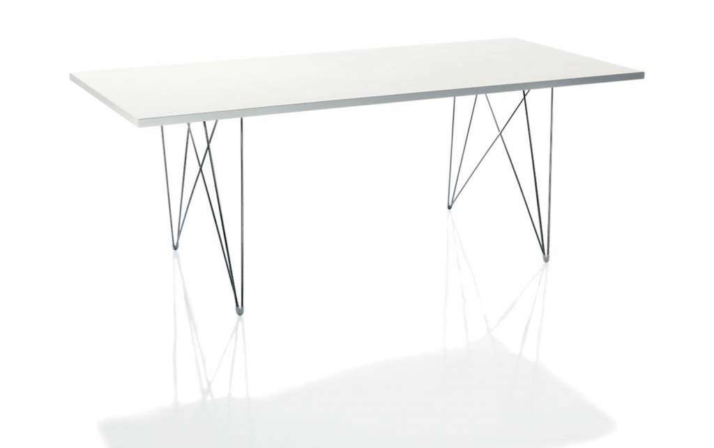 Magis - XZ3 Tisch - MDF weiß - Gestell verchromt - rechteckig - indoor