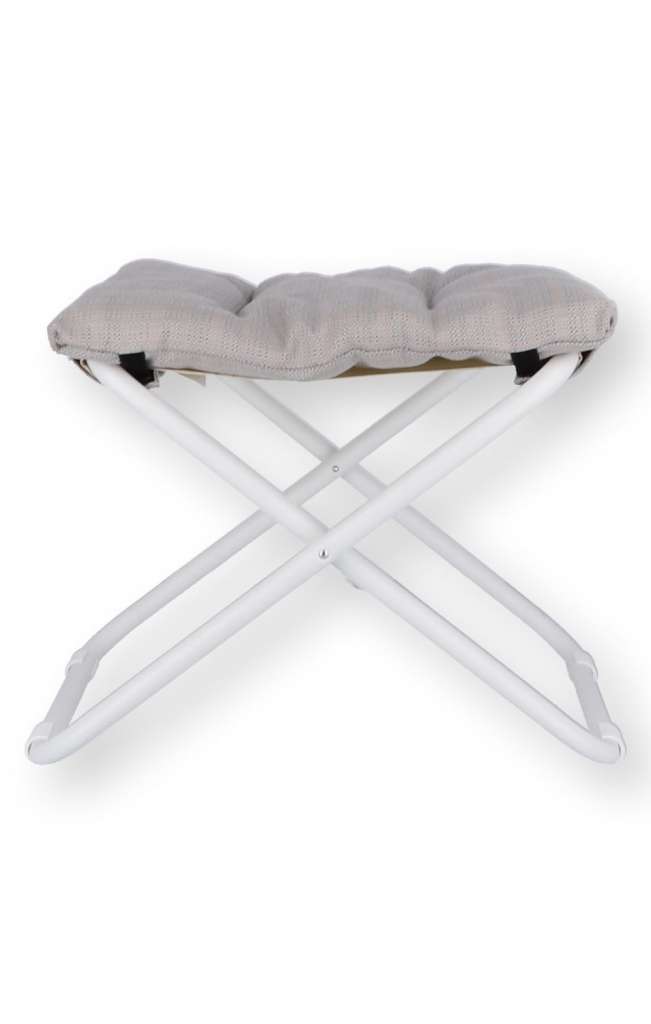 Jan Kurtz - Fiam Chico - Hocker - weiß / sea linen - outdoor