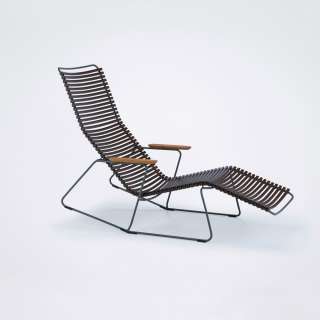 Houe - Click Sunrocker Liegestuhl - dunkelbraun 67 - outdoor