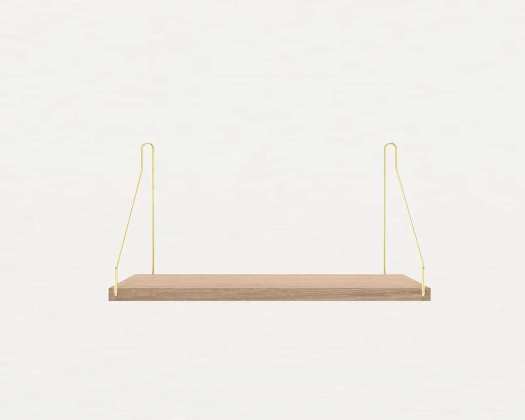 Frama - Shelf Regal - Eiche Hell - 40 x 20 cm - Messing - indoor