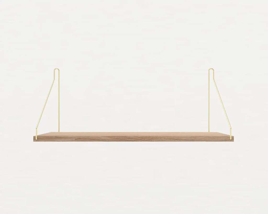 Frama - Shelf Regal - Eiche Hell - 60 x 27 cm - Messing - indoor