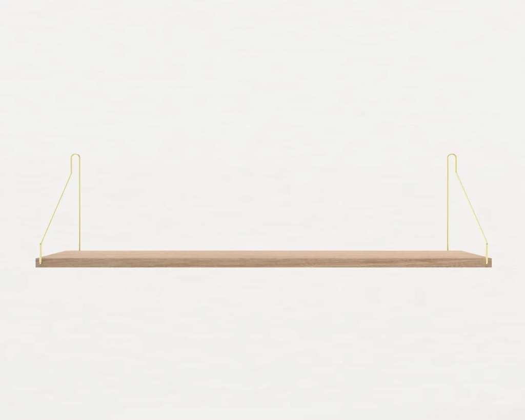 Frama - Shelf Regal - Eiche Hell - 80 x 20 cm - Messing - indoor