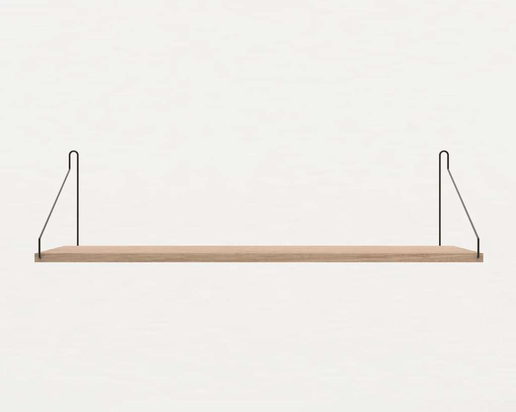 Frama - Shelf Regal - Eiche Hell - 80 x 20 cm - schwarz - indoor