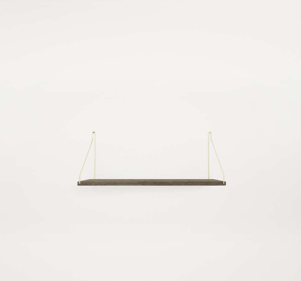 Frama - Shelf Regal - Eiche dunkel - 60 x 27 cm - Messing - indoor