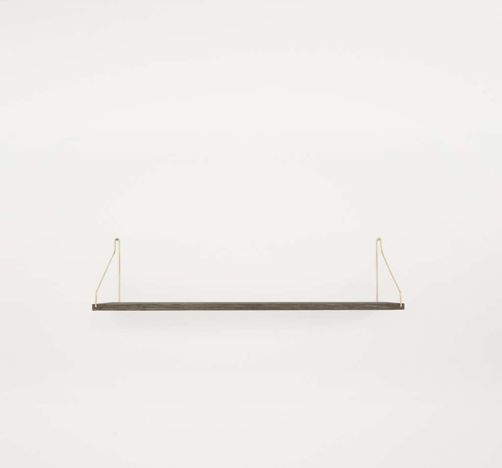 Frama - Shelf Regal - Eiche dunkel - 80 x 20 cm - Messing - indoor