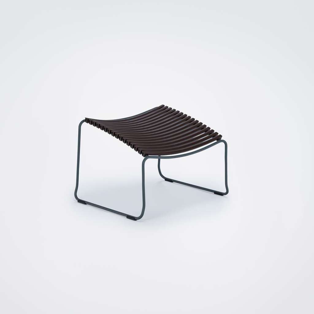 Houe - Click Footrest Hocker schräg - dunkelbraun 67 - outdoor
