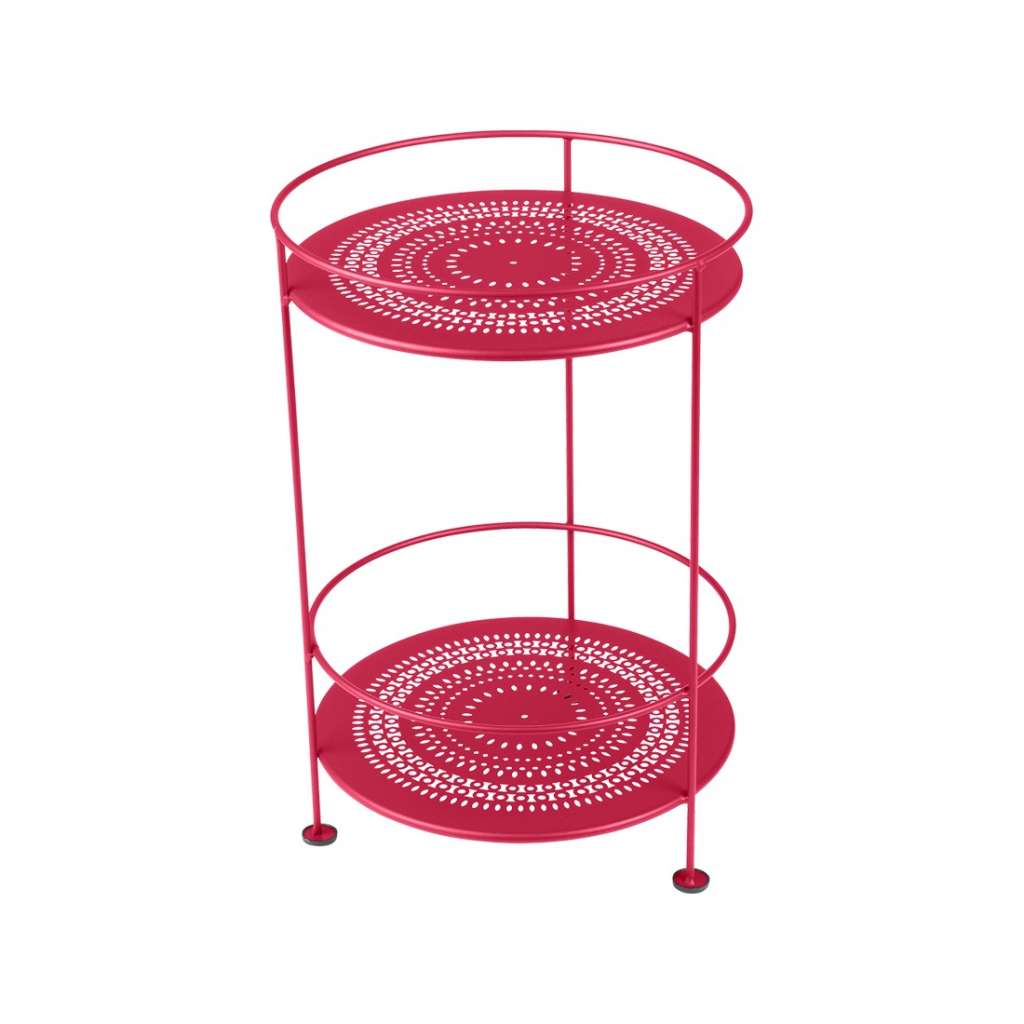 Fermob - GUINGUETTE Beistelltisch Perforiert - 93 Rose Praline - indoor