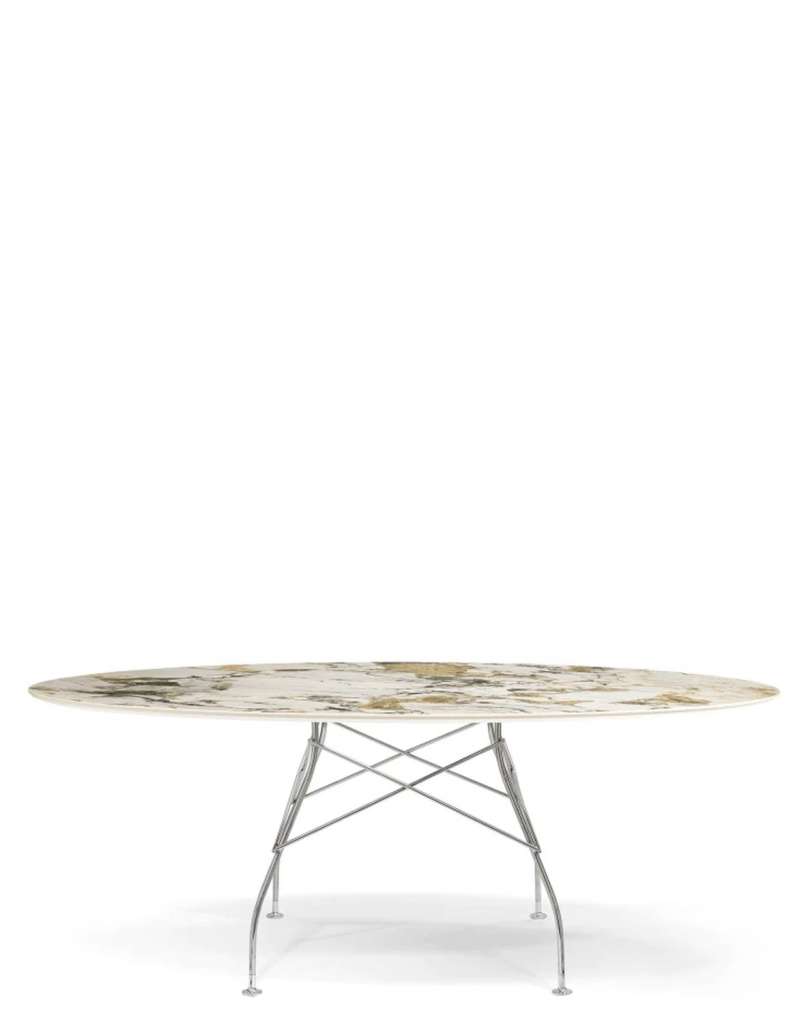 Kartell - Glossy Tisch - MS Symphonie - oval - Gestell chrome - indoor