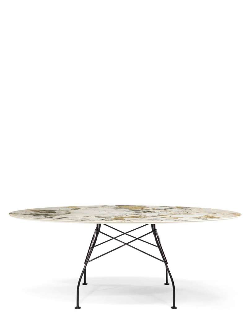 Kartell - Glossy Tisch - MS Symphonie - oval - Gestell black - indoor