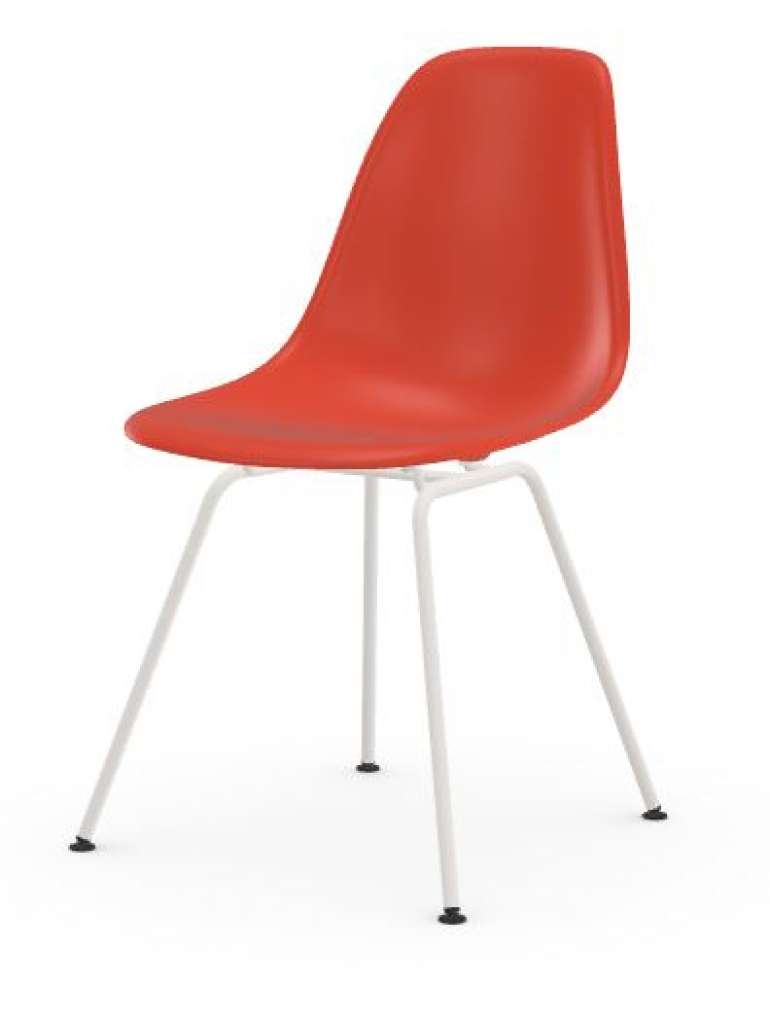 Vitra - DSX - Gestell weiss - rot - indoor