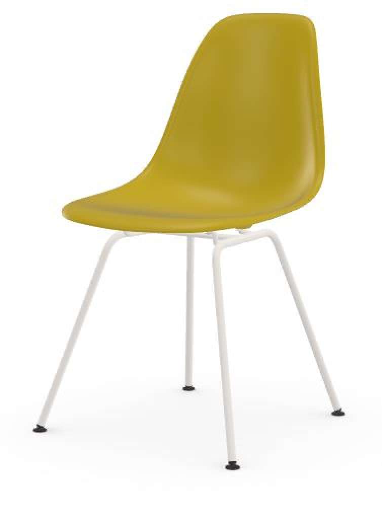 Vitra - DSX - Gestell weiss - senf - indoor