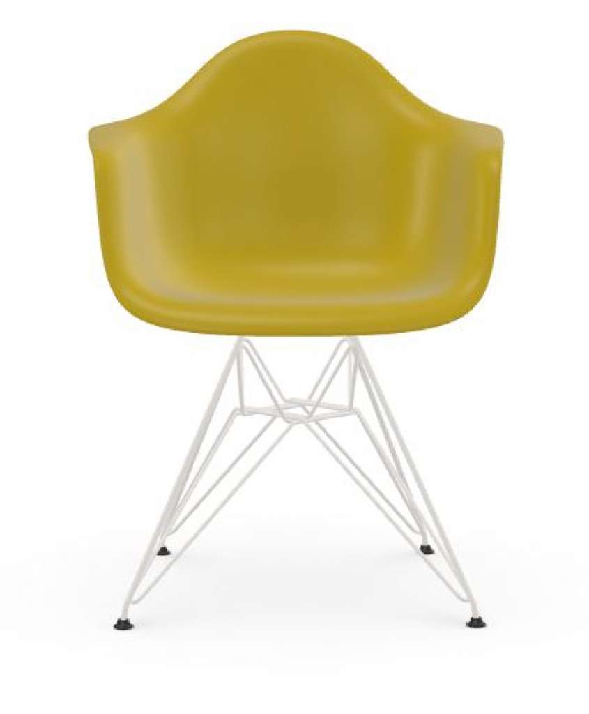 Vitra - DAR - Untergestell weiss - senf - indoor