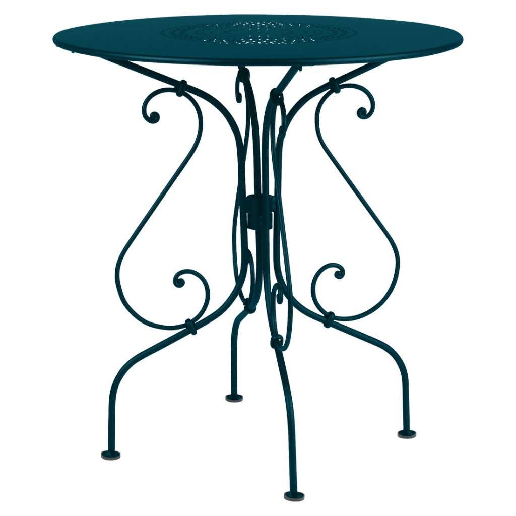 Fermob - 1900 Beistelltisch Ø 67 cm - 21 Acapulcoblau - indoor