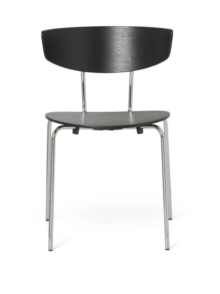 ferm LIVING - Herman Stuhl - Chromgestell - schwarz - indoor