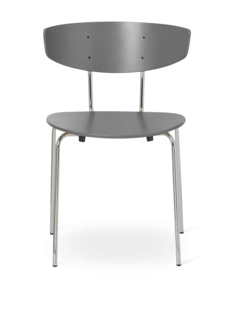 ferm LIVING - Herman Stuhl - Chromgestell - warmes grau - indoor