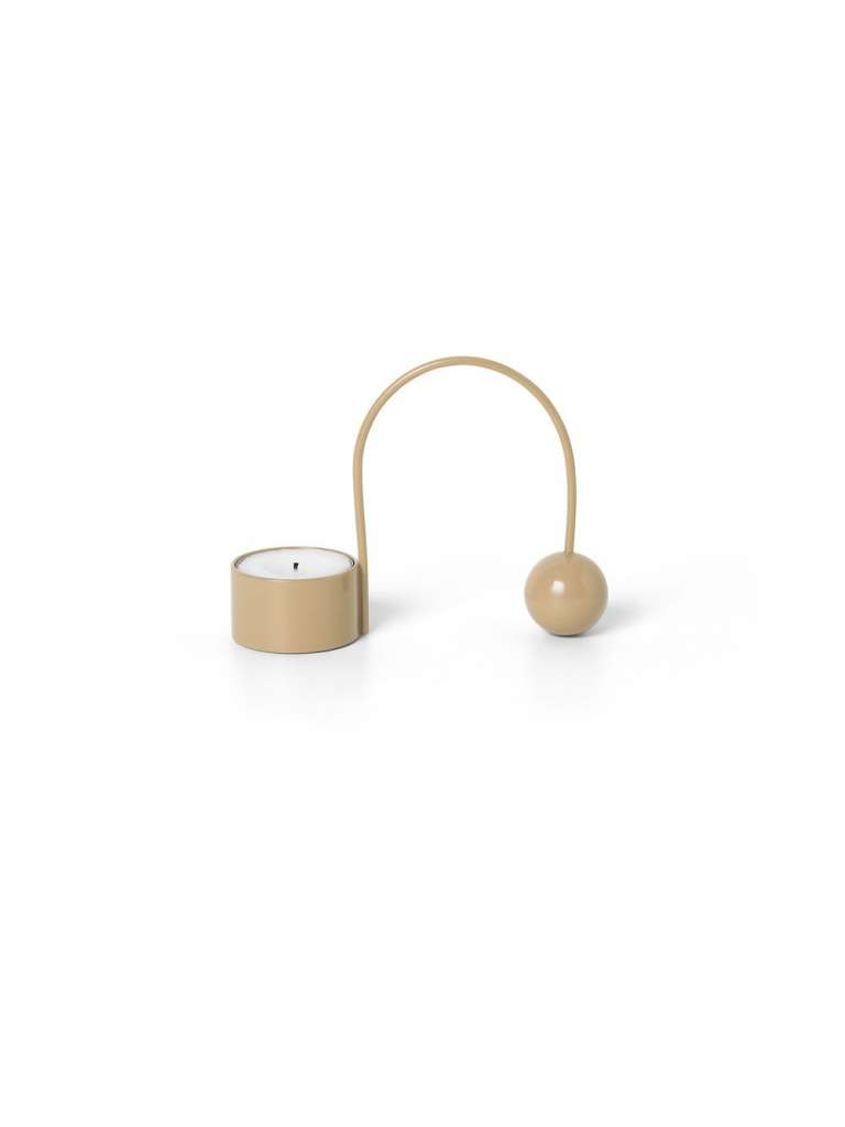 ferm LIVING - Balance Teelichthalter - beige - indoor