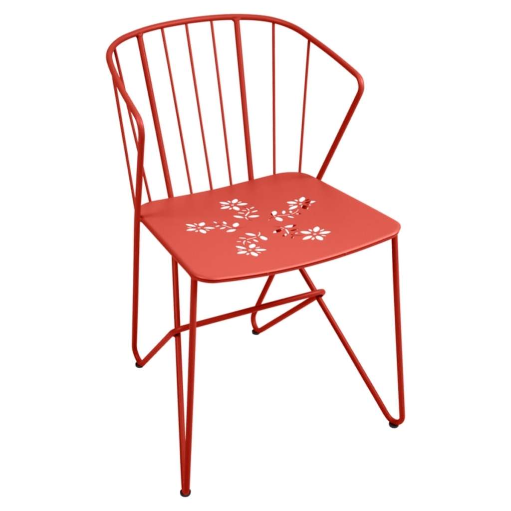 Fermob - Flower Stuhl perforiert - 45 Capucine - outdoor