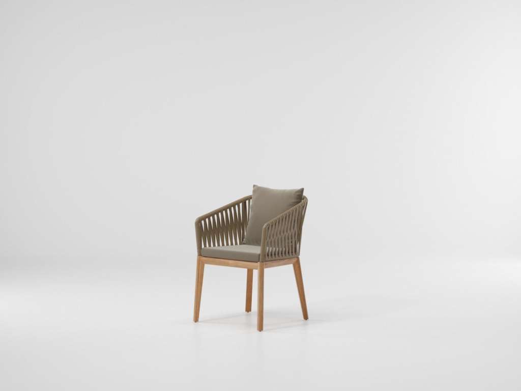 Kettal - Bitta Essstuhl - Teak / honeysuckle/ wet sand - indoor