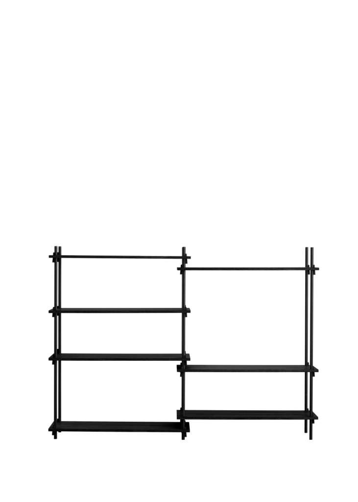 Moebe - Shelving System - Medium Double - Eiche schwarz gebeiz - indoor