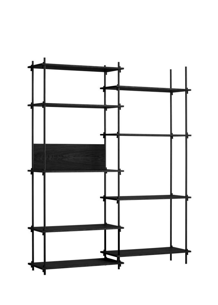 Moebe - Shelving System - Tall Double - Eiche schwarz gebeiz - indoor