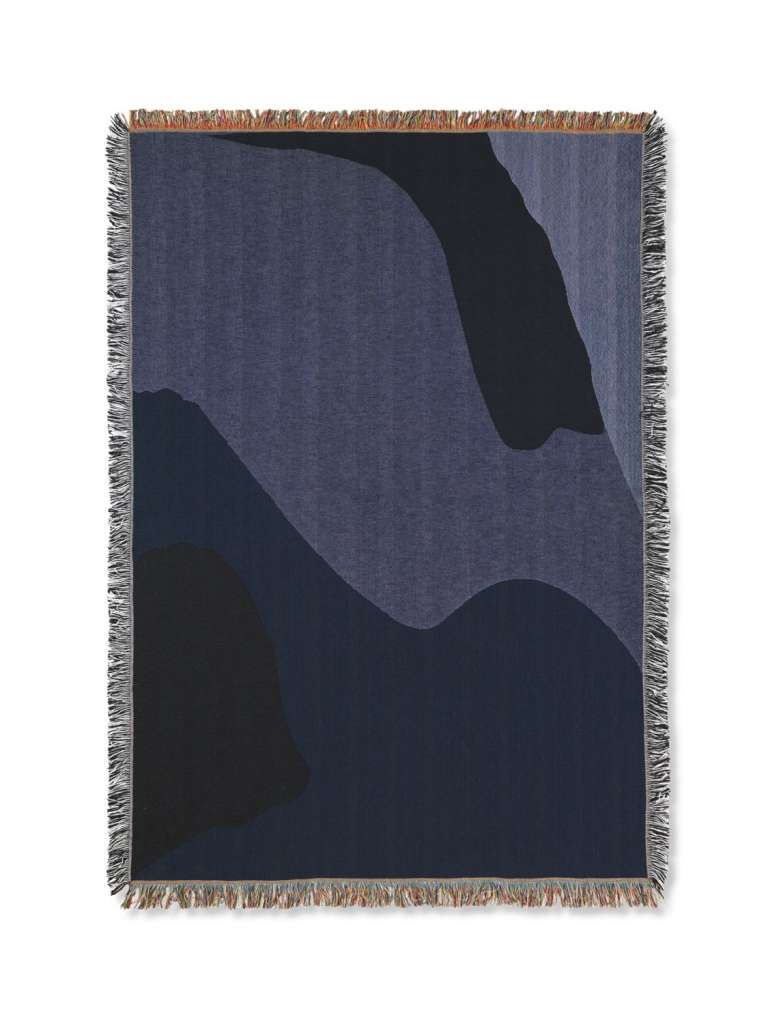 ferm LIVING - Vista Decke - dark blue - indoor