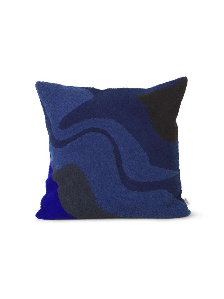 ferm LIVING - Vista Kissen - dark blue - indoor