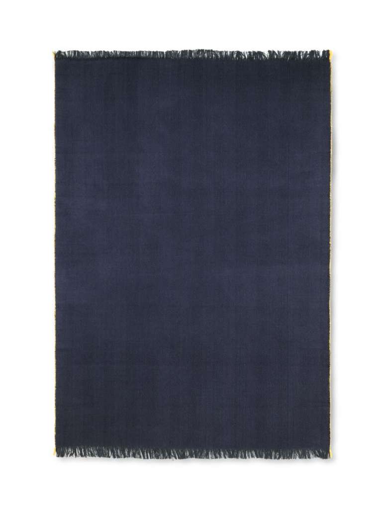 ferm LIVING - Herringbone Decke - dark blue - indoor