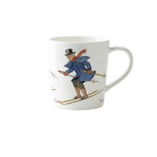 Design House Stockholm - Elsa Beskow Tasse - Uncle Blue is skiing - indoor