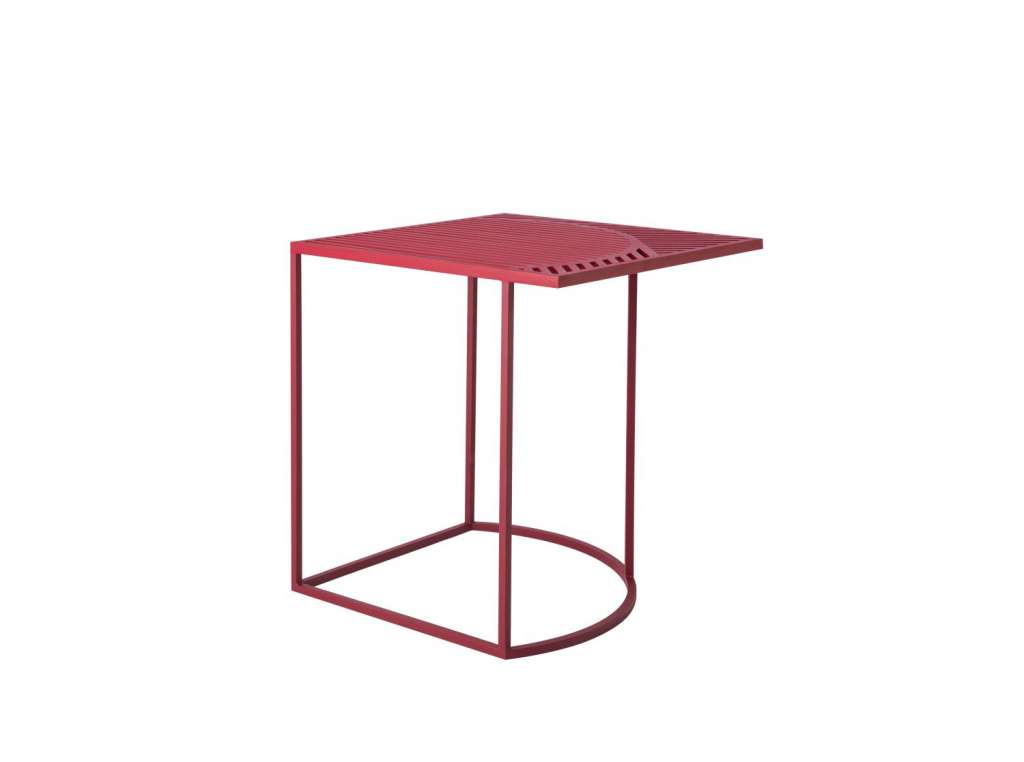 Petite Friture - ISO B Beistelltisch quadratisch - burgunder - indoor