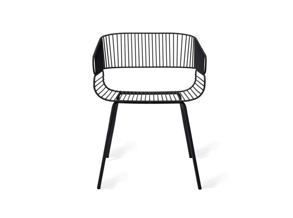 Petite Friture - Trame Stuhl ohne Sitzkissen - schwarz - outdoor