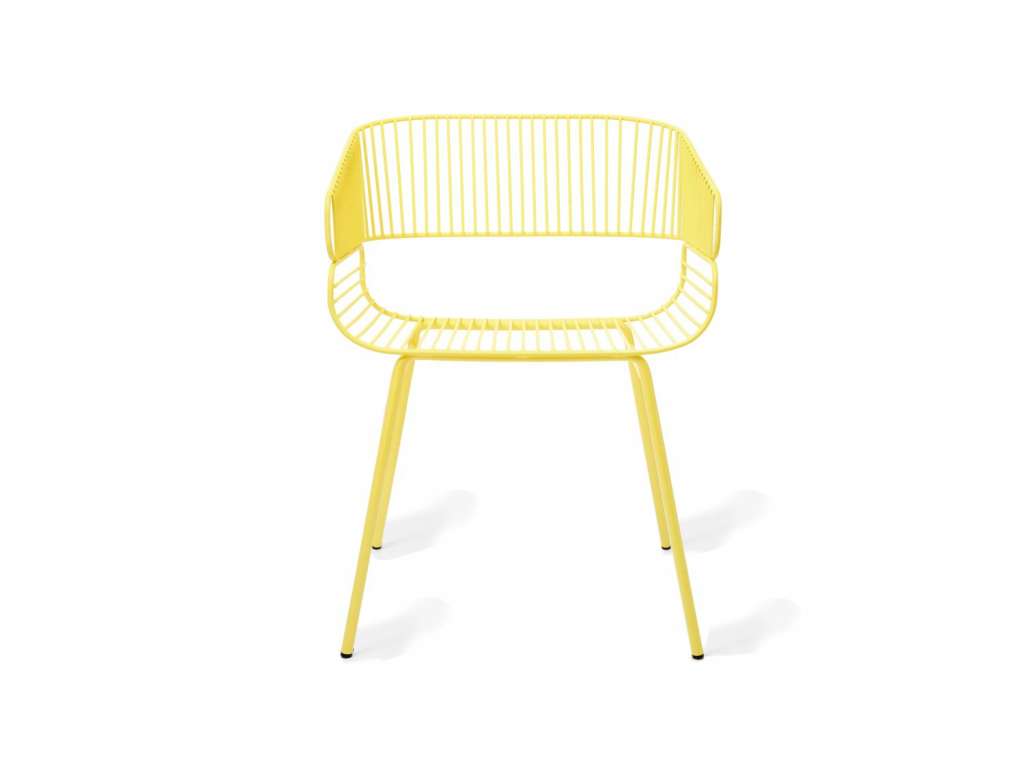 Petite Friture - Trame Stuhl ohne Sitzkissen - gelb - outdoor