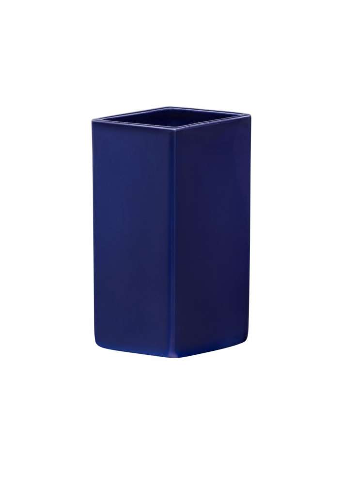 Iittala - Ruutu Keramik Vase - 18 cm - dunkelblau - indoor