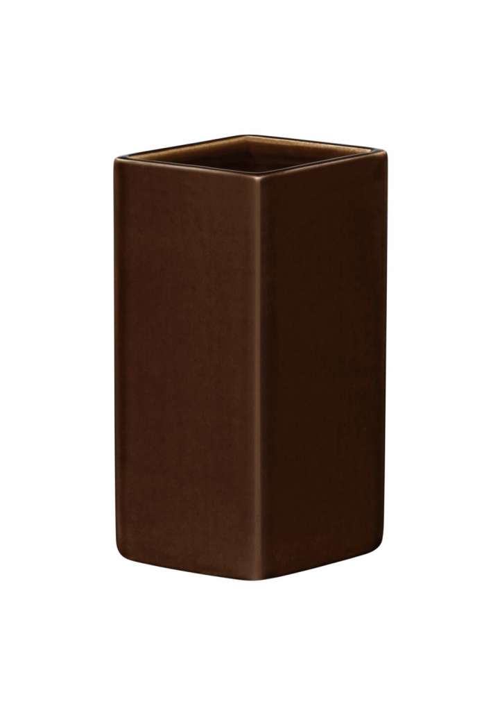 Iittala - Ruutu Keramik Vase - 18 cm - braun - indoor