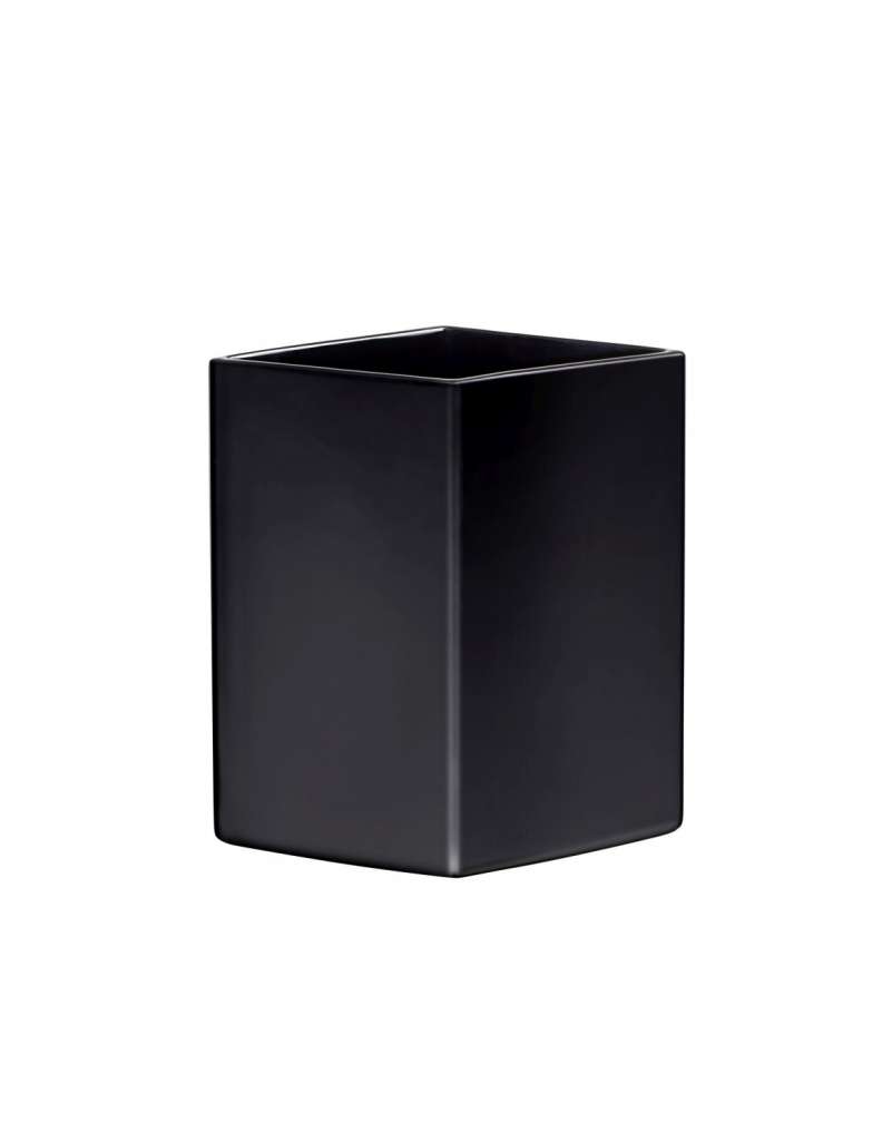 Iittala - Ruutu Keramik Vase - 22,5 cm - schwarz - indoor