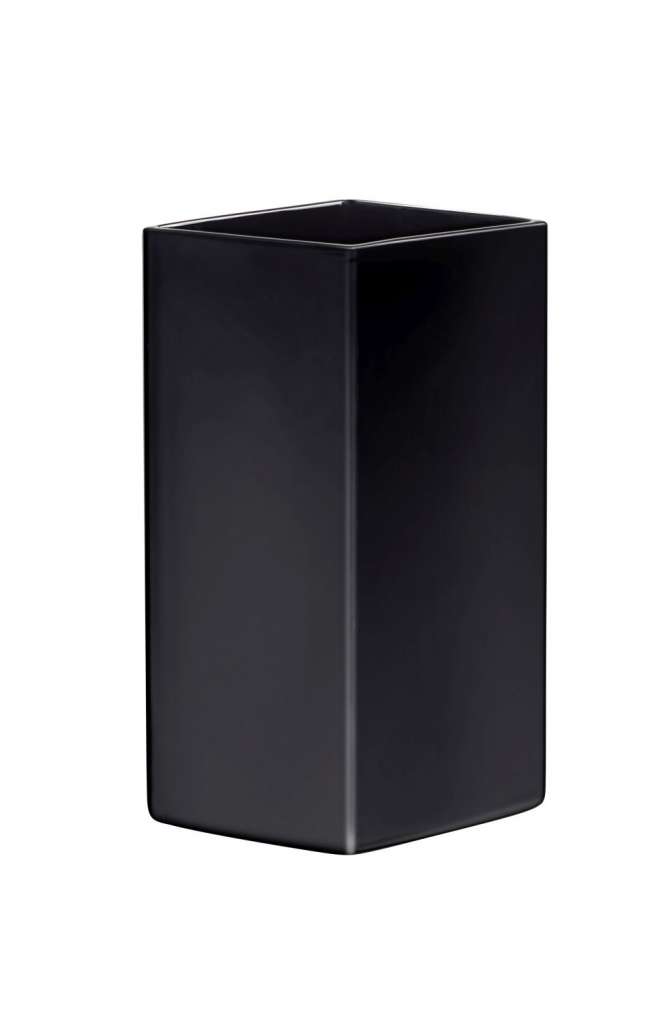 Iittala - Ruutu Keramik Vase - 31,5 cm - schwarz - indoor
