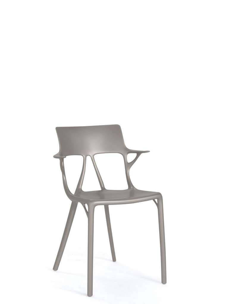 Kartell - A.I. Stuhl - metallic grau - indoor