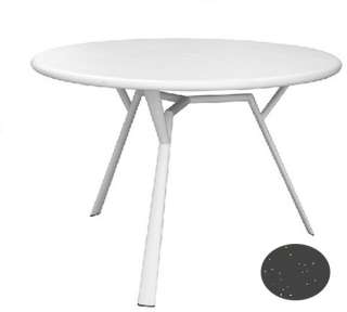 Fast by Weishäupl - Radice Quadra Tisch - rund - grau-metallic - outdoor